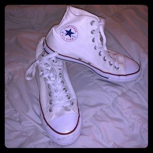 White converse high tops